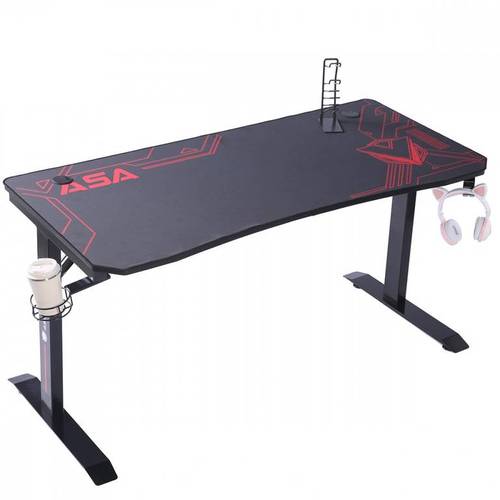 ASA- Gaming Table with Mouse Pad 888 - Black