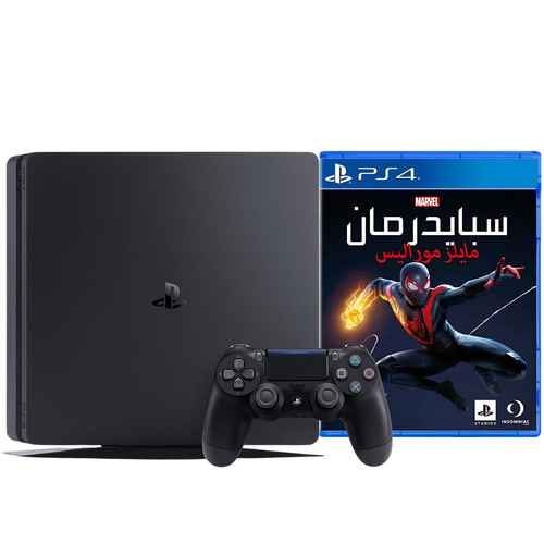 بلايستيشن 4 ذاكرة 500 قيقا مجدد مع وحدة تحكم ديوال شوك 4  ضمان 12 شهر +شريط Spider-Man: Miles Morales