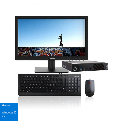 Lenovo - Lenovo ThinkCentre M93p Mini PC | Core i5-4590T Processor | 8GB RAM | 256GB SSD | Windows 10 Pro | Wi-Fi | With All Accessories + 19