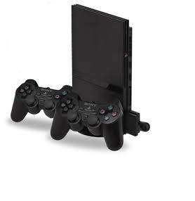Sony PlayStation 2 Slim + Extra Controller + Flash Drive with Games, Black (Used)
