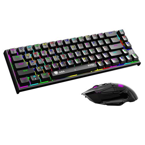 ASA KM61 Wireless Mechanical Gaming Keyboard and Mouse Combo