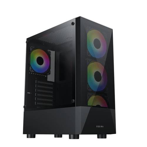 LIAN LI 205 MESH AIRFLOW ATX حافظة كمبيوتر ألعاب كمبيوتر MID-TOWER ، أسود