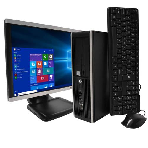 كمبيوتر مكتبي HP Elite، معالج Intel Core i5 بسرعة 3.1 جيجاهرتز، ذاكرة وصول عشوائي (RAM) سعة 8 جيجابايت، محرك أقراص ثابت سعة 1 تيرابايت، DVDRW، شاشة LCD مقاس 19 بوصة، لوحة مفاتيح، ماوس، واي فاي لاسلكي، نظام التشغيل Windows 10 (مُجدد)