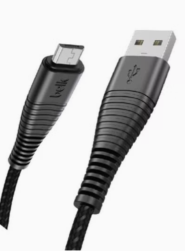 Micro USB Charging Cable High Speed Cut Resistant Fabric black