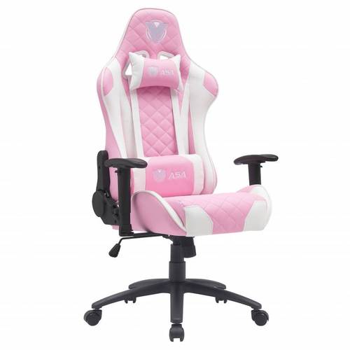 ASA Diamond Gaming Chair with Back and Neck Pillows - Pink