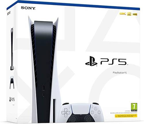  Sony PlayStation 5 Console with Wireless Controller, White/Black - Saudi Arabia Version 2 Years Warranty