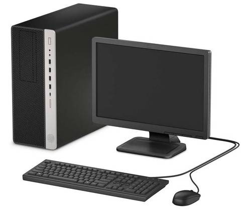 اتش بي - جهاز كمبيوتر مكتبي HP-800 G3 مع كامل الملحقات كور اي5 , ذاكرة 256 قيقا, 8 قيقا رام + شاشة 19 بوصة + واي فاي  ( مجدد ) ضمان سنة توصيل مجانا 