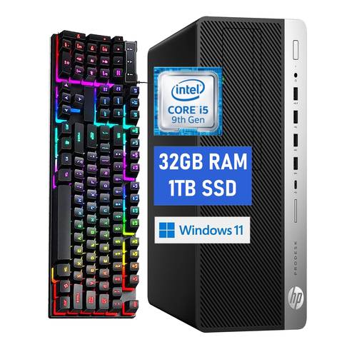كمبيوتر مكتبي اتش بي مجدد HP ProDesk 600 G5 SFF – معالج i5-9500 | 32GB RAM | 1TB NVMe SSD | ويندوز 11 برو