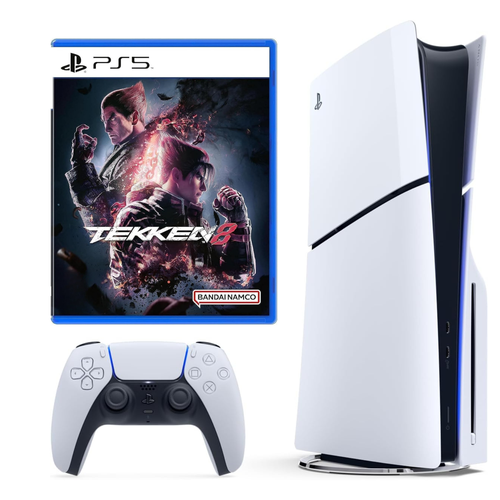 Sony PlayStation 5 Slim Disc Edition + Tekken 8 CD (Refurbished) 1 Year Warranty