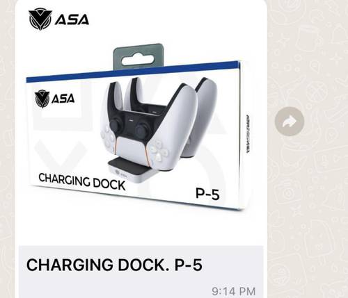 منصة شحن لاذرع تحكم بلاي ستيشن 5 مع مقبسين USB للشحن السريع وحامل اذرع تحكم بلاي ستيشن 5 من شركة ASA