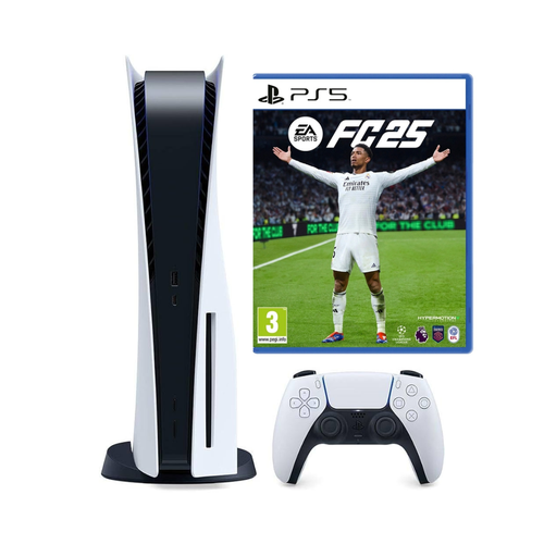 Sony PlayStation 5 disc version, refurbished + FIFA 25 game tape, one-year warranty