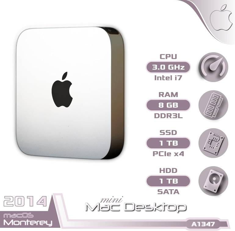 Apple Mac Mini 2014 i5 Upgrade | 1TB SSD + 1TB HDD Storage