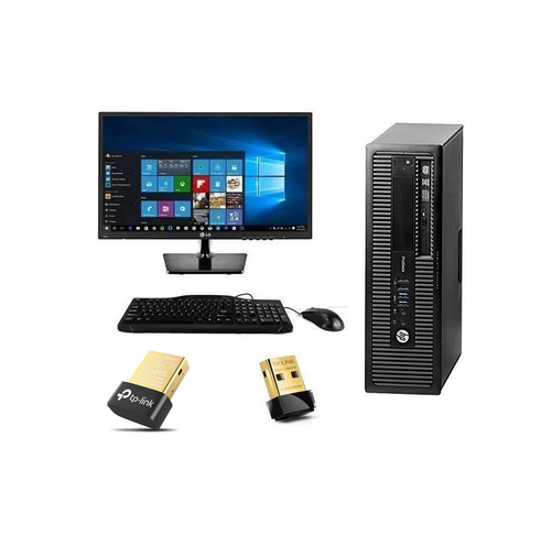 HP - HP-600 G2 Desktop Computer with all accessories Core i5 6500 + Wi-Fi + 19 inch screen (Renewed) One year warranty Free delivery