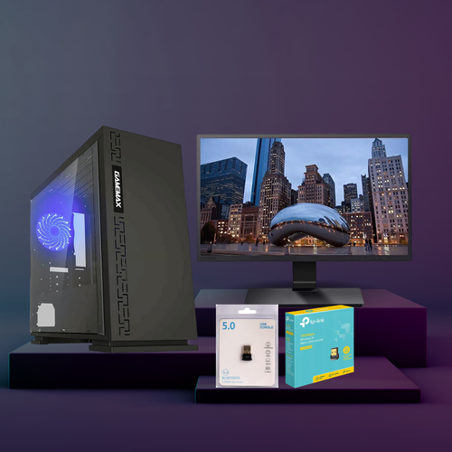كمبيوتر مكتبي gh605 متكامل - كور i5، رام 8 جيجا، 256 جيجا SSD مع شاشة ديل 19 بوصة