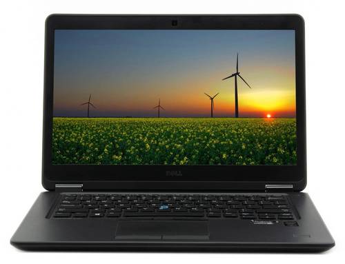 ديل جهاز لابتوب مجدد - لاتيتيود E7470 بشاشة 14 إنش عالية الدقة، مع معالج كور i7 (الجيل السادس)، 8 جيجابايت رام، 256 جيجابايت SSD، ورسومات إنتل HD - باللون الأسود