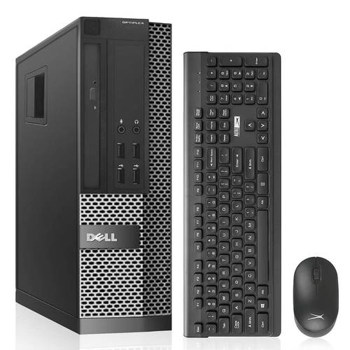 كمبيوتر مكتبي مُجدد من ديل Dell OptiPlex 9010، معالج i7، ذاكرة وصول عشوائي 32 جيجابايت، قرص صلب SSD سعة 1 تيرابايت، يدعم شاشتين HDMI، نظام التشغيل Windows 10 Pro، لوحة ماوس كبيرة من TJJ + ماوس لاسلكي  (مُجدد)