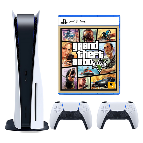 Sony PlayStation 5 disc version + extra controller + GTA V game tape (used ) one year warranty