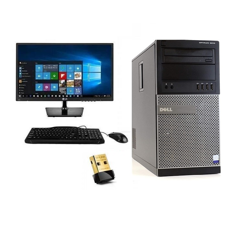 Dell - DELL 9010 desktop computer with all accessories Core i7 + Wi-Fi + 27-inch screen + 4 GB graphics card (renewed) One-year warranty Free delivery
