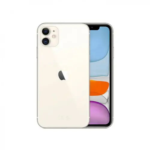 مجدد - هاتف أيفون 11 إصدار 2020 بذاكرة داخلية سعة 128 جيجابايت ويدعم تقنية 4G LTE بلون أبيض - تغليف رفيع - نسخة عالمية