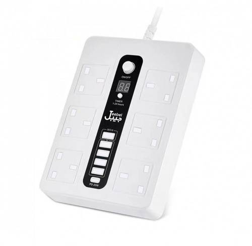 توصيلة كهربائية 5 متر من جيبل 6 مداخل كهرب 5 منافذ USB ومنفذ PD
