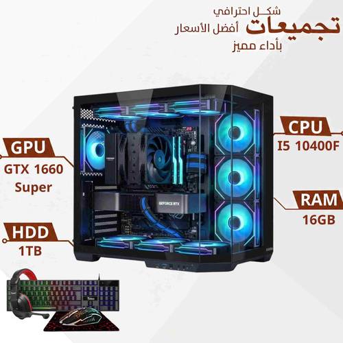 Gaming PC Build hero with GTX 1660 SUPER Graphics Card, i5 10400 Processor, 16GB RAM, 1TB Memory HDD | Windows 11 Pro | (2 Years Warranty)