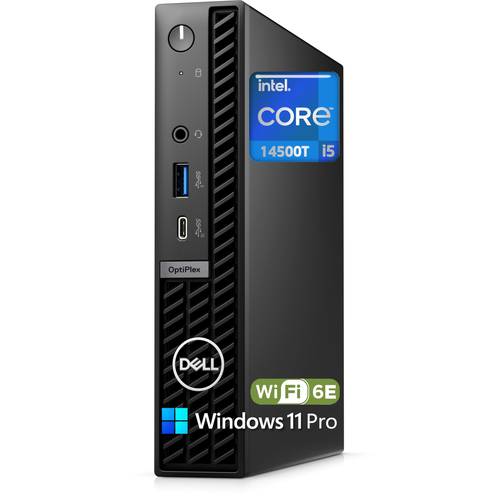 كمبيوتر مكتبي صغير للأعمال من ديل Dell OptiPlex 7000 Series MFF Micro Form Factor، معالج Intel 14-Core i5-14500T، ذاكرة وصول عشوائي DDR5 سعة 64 جيجابايت، محرك أقراص SSD PCIe سعة 4 تيرابايت، شبكة WiFi 6E، منفذي DisplayPort + HDM، نظام التشغيل Windows 11 Pro