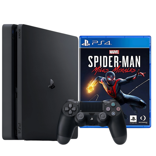  PlayStation 4 - 500 GB  with DualShock 4 Controller (Refurbished Grade A) 12 months warranty with all original accessories + Spider Man