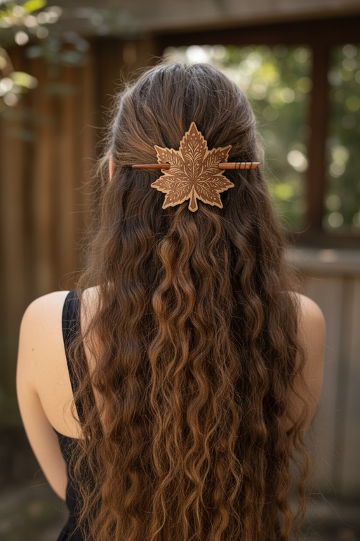 Maple Leaf Hair Barrette