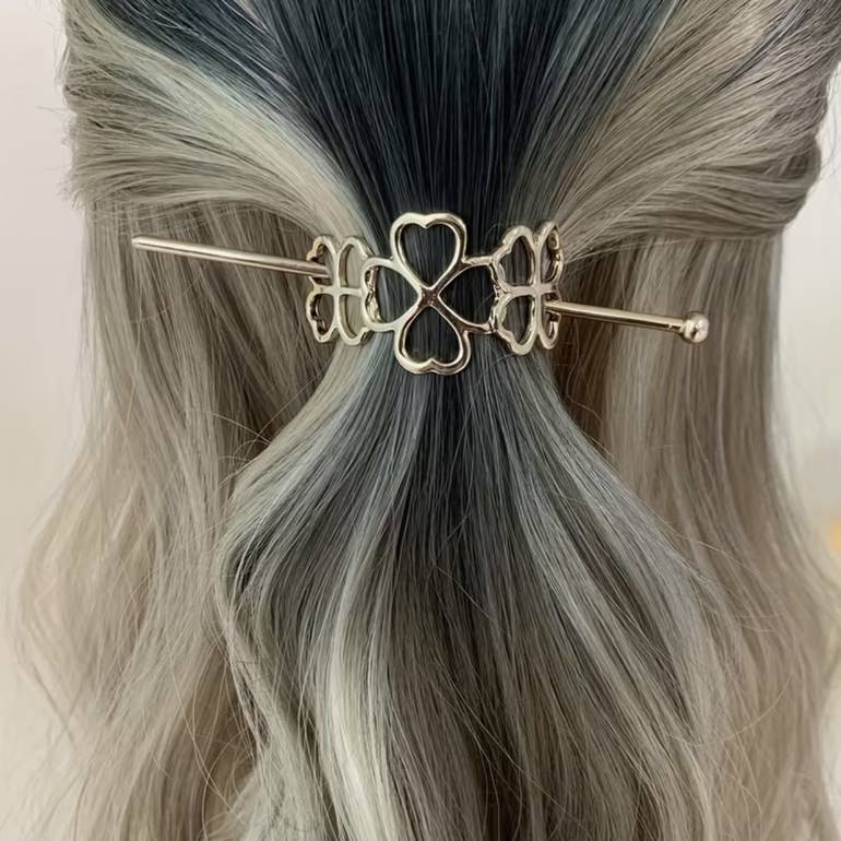 Four Leaf Hair Set ( Pin + Barrette )