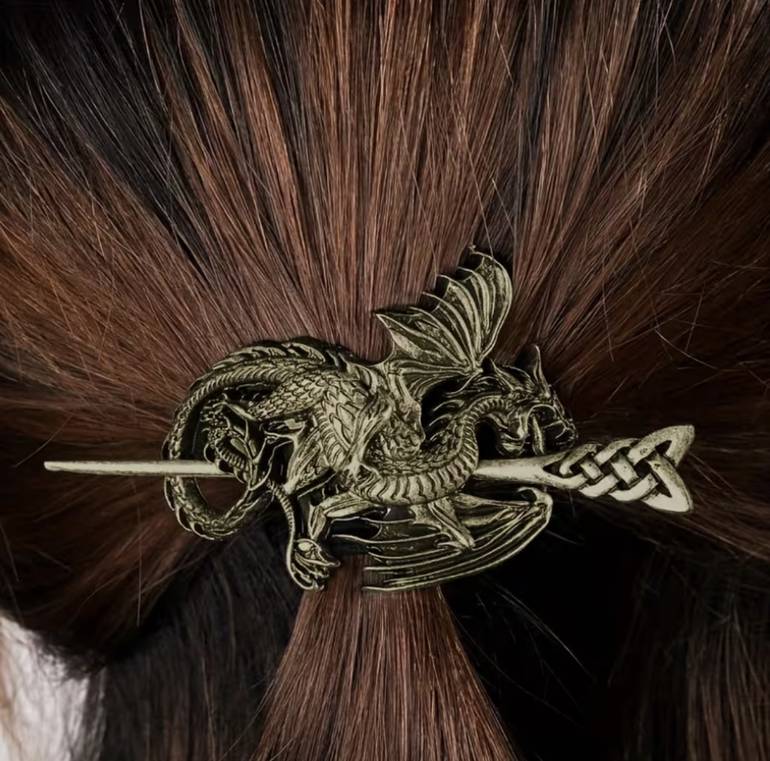 Viking Dragon Set ( Pin + Barrette )
