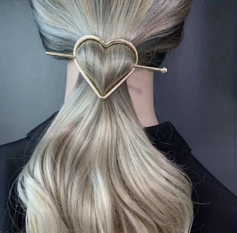 Heart Hair Set ( Pin + Barrette )