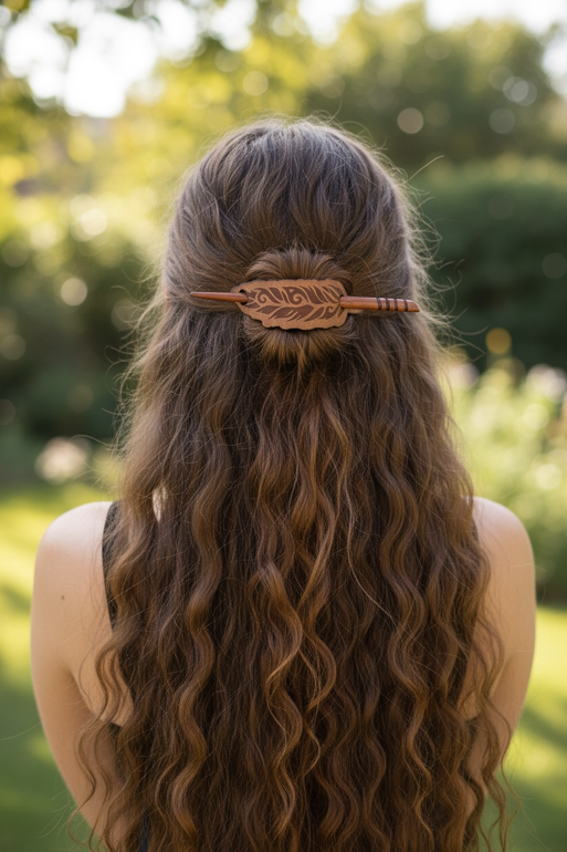 Bohemian Feather Hair Barrette