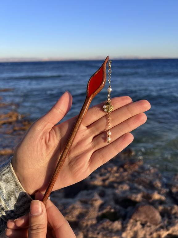 Emerald Hair Stick