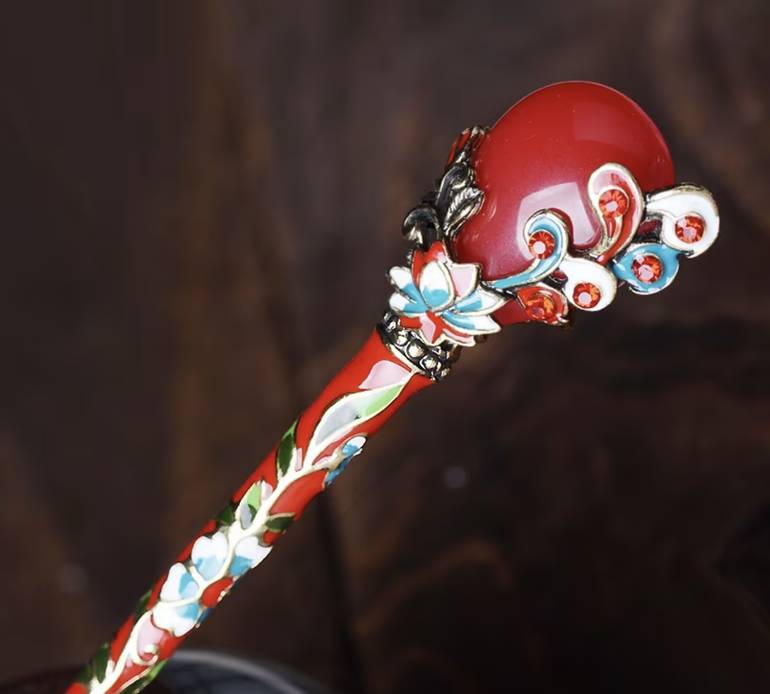 Cloisonné Hairpin
