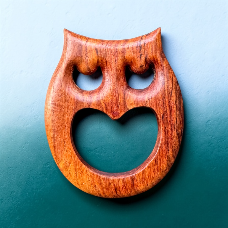Owl Wooden Hair Barrette