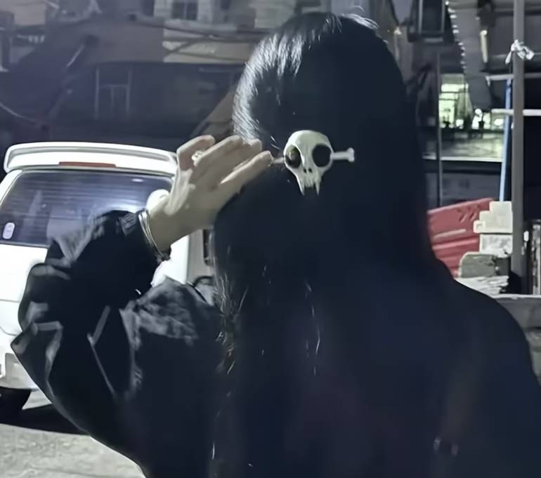 Skull Hair Set (Pin + Barrette)