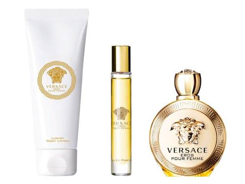 Versace Eros Pour Femme Set For Women Eau de Parfum 100 ML + 10 ML + Body Lotion Luxury 150 ML