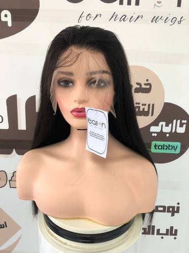 باروكة شعر طبيعي اطول مختلفه اللون اسود طبيعي جذور دانتيل 
