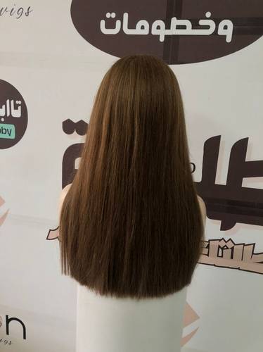 باروكة جذور كامله دانتيل اللون الكستنائي