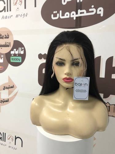باروكة شعر طبيعي طول 16 انش والكثافه 150 اللون بني غامق  #2 جذور كامله 