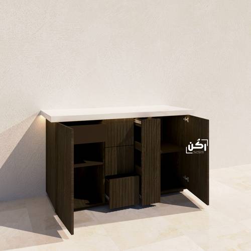 ركن قهوة زيتي خشبي - موديل 3280