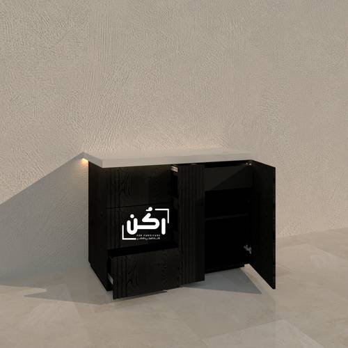 كورنر كوفي قشرة سنديان لون اسود - موديل 2030