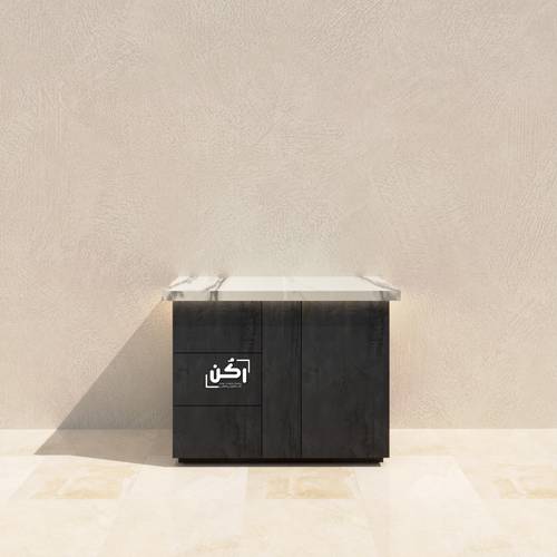 كورنر كوفي مودرن لون جرافيت وود - موديل 2050