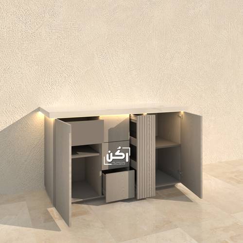 كورنر كوفي قشرة سنديان لون رملي فاتح موديل - 2030