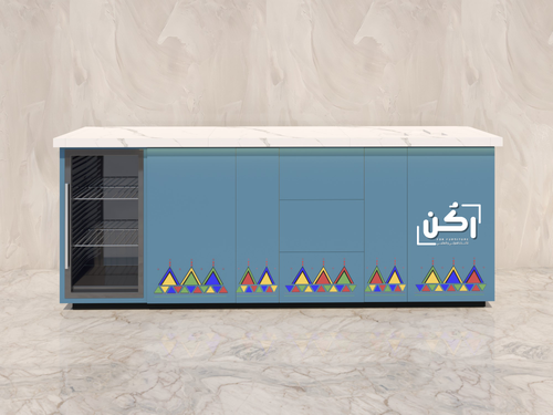 كورنر كوفي نقش جنوبي لون تيفاني حجم كبير - موديل 1090