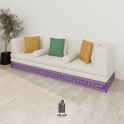 كنب مجلس نجدي ألوان متعددة - ثلاثة أنفار - موديل 9050