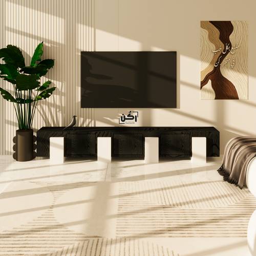طاولة تلفاز عصرية الوان متعددة - موديل 2490