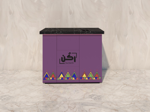 كورنر كوفي نقش جنوبي لون خزامي - موديل 1090