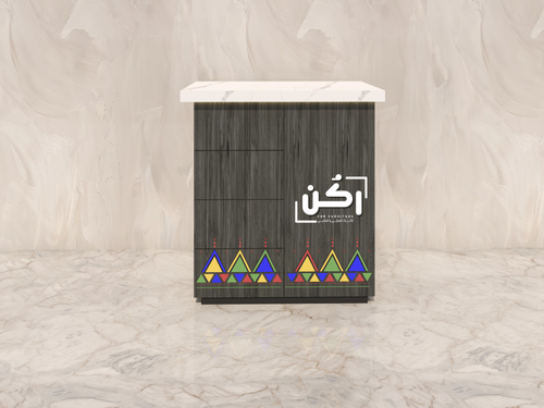ميني كورنر كوفي نقش جنوبي رمادي - موديل 1090
