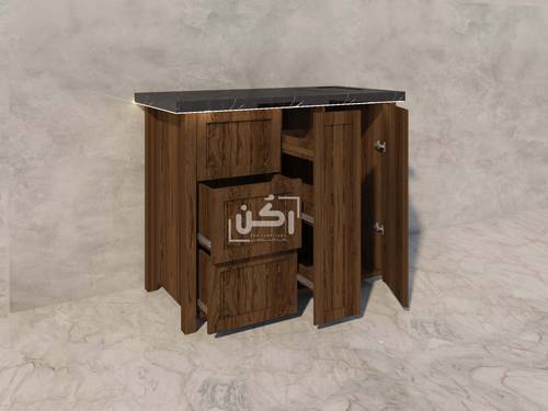 ميني بار قهوة مودرن بني غامق- موديل 1002